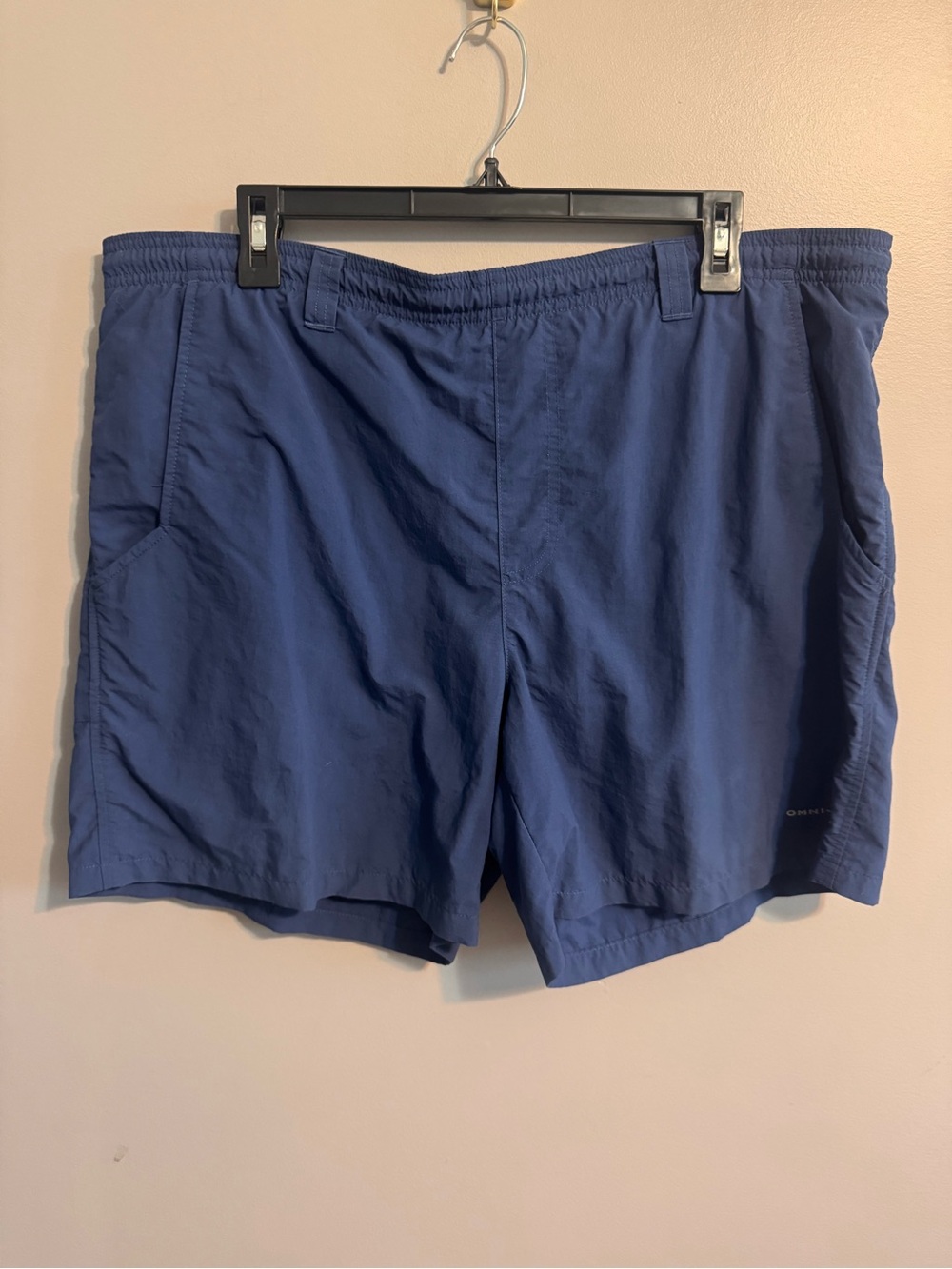 Columbia Men’s Omni-Shade Lined Swim Trunks Blue Size M 6” Inseam
